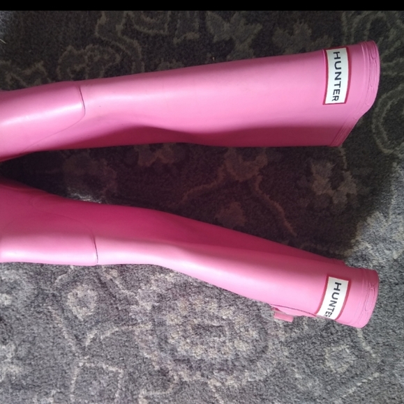 Hunter rain boots pink size 7 - Picture 9 of 10